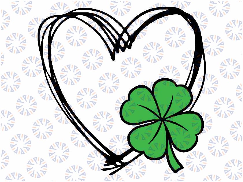 Kids Heart Shamrock St Patricks Day SVG Saint Patrick's Day Heart - Instant Digital Download  Shamrock, St. Patty's Day, Clover