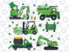 Kids Funny St Patricks Day Crane Truck Construction Boys Png, Lucky Shamrock Png - Boys Patrick Day Png, Digital download