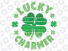 Vintage Lucky Charmer Shamrock Svg, Lucky Charmer Svg ,One Lucky Cousin ,Shenanigans Coordinator St Patricks Day Svg