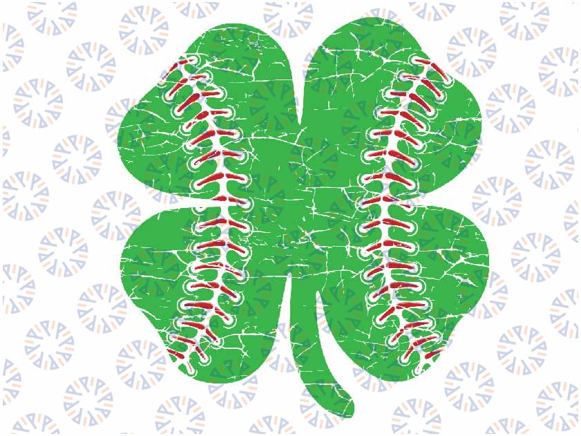 St Patricks Day Shamrock Baseball Saint Paddy's Png, Baseball Lover Png, Sport Png, Happy St Patrick's Day, Digital Download