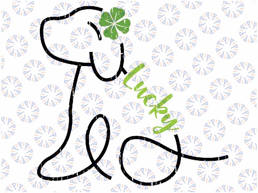 Lucky Dog St Patricks Day Cute Irish Puppy Shamrock Clover Svg,Dog St Patricks Day Svg Png, Shamrock Svg, Digital Download