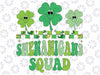 Shenanigans Squad St Patricks Day Cute Shamrock Groovy Retro Svg, Shamrock Groovy Png, Shamrock Groovy Png, Sublimation Design Download