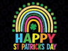 Happy St Saint Patrick's Day Rainbow Girls Kids Svg, St. Patrick's Day Rainbow Svg, Shamrock Educator, Digital Download