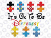 Autism Awareness, It's OK to be Different Mouse - Friends Autism Youth Svg,  Special Education Svg, Autism Teacher Png, Digital Download