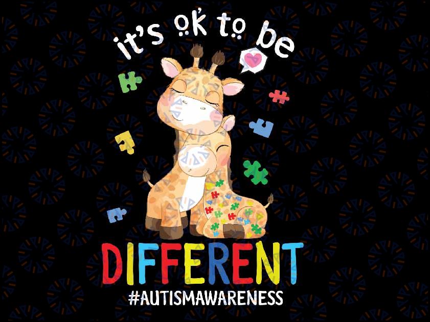 Awareness Acceptance  Its Ok To Be Different Png, Autism Awareness Png, Autism Puzzle Giraffe Png, Autism Png, Giraffe Png, Puzzle Png