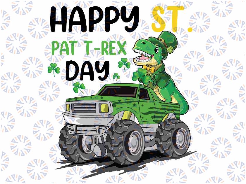 Happy St Pat Trex Day Kids Boy St Patrick's Day Trex Png, Truck St Patricks Day Png, Dino St Patricks Day Png, Shamrock Png, Instant Download