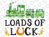 Loads Of Luck Train Toddler Boys St Patricks Day Kids Png, St Patricks Day Truck Png, Lucky Shamrock Png, Digital Download