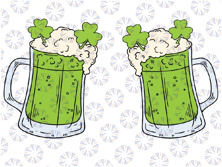 Funny St Patricks Day Drinking Irish Shamrock Green Beer Mug Svg, Mens Saint Patricks Day Svg File, Green Beer, Instant Download