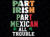 Part Irish Part Mexican St. Patrick's Day Svg,  Part Irish All Trouble Mexican Svg, St. Patrick's Day, Digital Download