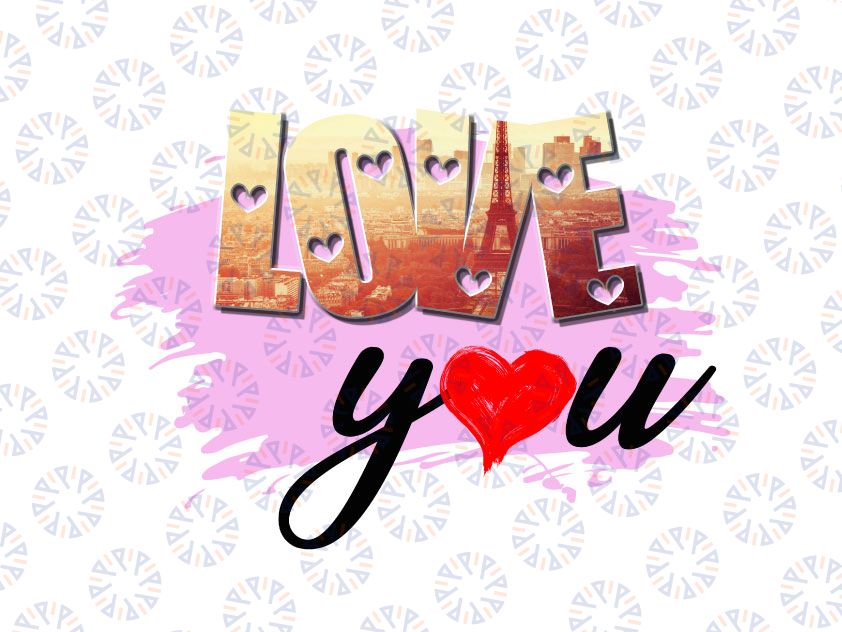 Valentines Day, Love you clipart, Valentine png file for sublimation printing, Valentines day clipart, glitter heart valentine design