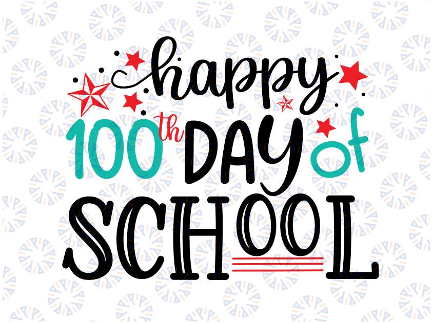 School svg, happy 100th day of school, school cut file, 100 days of school, socuteappliques, school clipart, 100th day of school