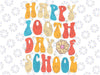 Groovy 100th Day of School Kids Teachers Svg,  Happy 100 Days Of School Svg, Love School Svg, Digital Download