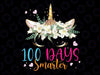 100 Days Smarter Unicorn 100 Days Of School Png, 100 Days Smarter Counting, Happy 100 Days Of School Png, Digital Download