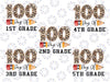 100 Days Of 5TH  Grade Leopard Png, Love Go To School Png, Happy 100th Day Of School Png, Digital Download