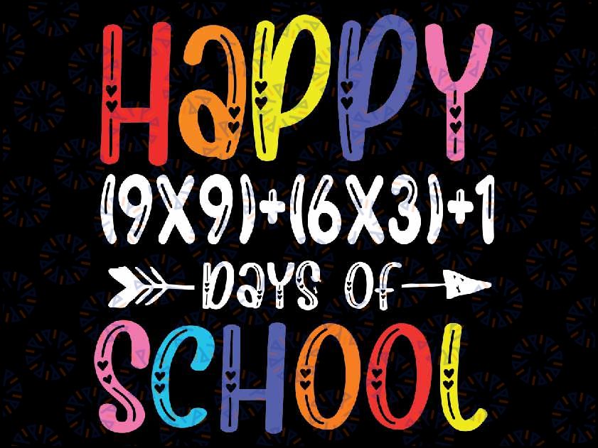 Math Formula 100 Days Of School Svg Png, Funny Math Teacher 100th Day Svg, Teacher Love Heart Png, Digital Download