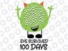 100th Day of School Monster Boys Kids Eye Survived 100 Days Svg Png, 100 Days Of school Svg, Digital Download