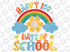 Happy 100 Days Of School For Teachers Kids Retro Groovy Svg, 100 Days Of School Svg, Digital Download