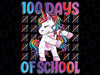 100 Days Of School Unicorn Png, 100 Days Smarter With Unicorn Png, Happy 100 Days Of School, Digital Download