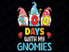 100 Days Of School 100th Day With My Gnomies Funny Lovers Png, Gnome Teachers Students 100 Days Smarter Png Digital Download