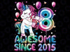 8 Years Old Unicorn Flossing 8th Birthday Girl Unicorn Party Png, Unicorn Cute Love School Png, 100th Days of School Png, Digital Download