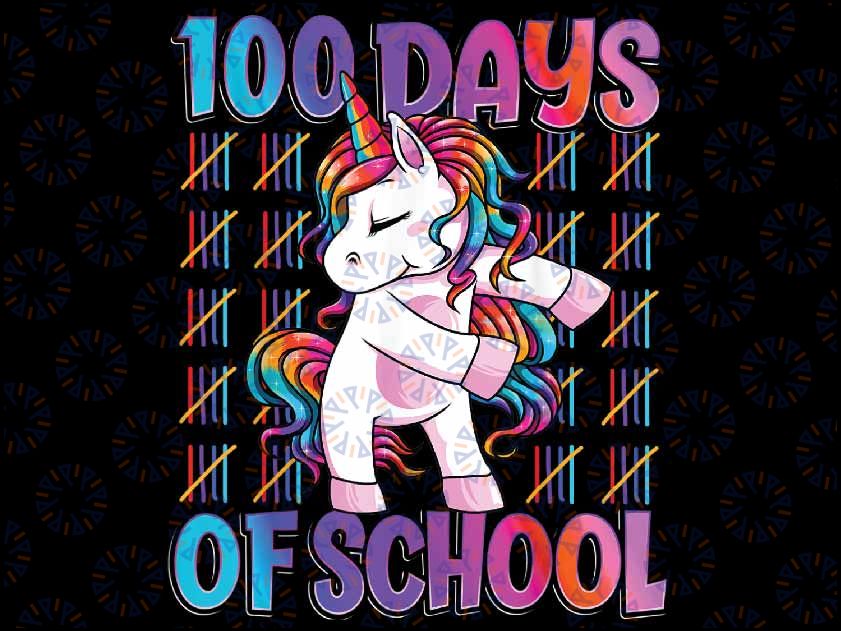 100 Days Of School Unicorn 100 Days Smarter 100th Day Png, Love School Png, 100th Days of School Png, Digital Download