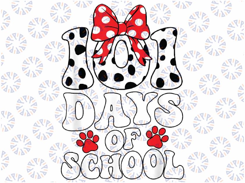 100 Days Of School Dalmatian Dog 100 Days Smarter Boys Girls Png, Love School Png, 100th Days of School Png, Digital Download