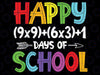 Math Formula 100 Days Of School Funny Math Teacher 100th Day Png, Love School Png, 100th Days of School Png, Digital Download