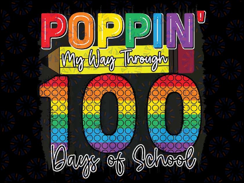 100 Days Of School 100th Day Of School Girl Boy Teacher Fun Png, Love School Png, 100th Days of School Png, Digital Download