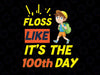 Happy 100 Days Of School Boy Pandemic Quarantine PNG, Floss Dance PNG, 100th Day Of School, Virtual Learning PNG digital download