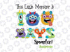 Personalized Monster 100 days of school Kids PNG - 100 Days Smarter Monsters - Hundred Day Personalized 100th Day of School PNG Digital Download