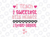 Teacher Third Grade SVG, Cute Hearts Love Teach Svg Png, Valentines Day Svg