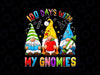 Happy 100th Day Of School PNG, Three Gnomes Virtual Teachers Kids Png, Back to School Gnomes Png Sublimation