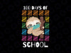 Cute 100 Days Of School PNG, Sloth Face Mask Png, Teacher 100 days of school Sloth Animal PNG Sublimation