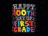 100th Day of 1st Grade png, 100 Days of School PNG, Teacher Gift png, First Grade, Heart, 100th Day, Cute, Teacher