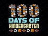 100 Days Of Kindergarten Balls PNG, 100th Day School Sports Gift Png, 100th Day of School Png, Kindergarten Png