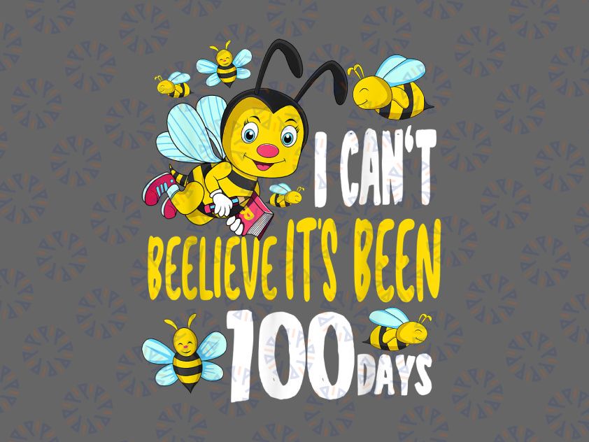 100 School Days PNG, 100th Day Of School 2022 Bee Honey Png, 100th Day Of School PNG,  Honey Bee Png