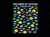 Fish 100 Days Of School Png, Fisher Teacher Boy Girl Png, 100th day of school Png, 100th Day Png, boys 100th day, School Of Fish Png