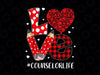 Funny Plaid Heart LOVE Counselor PNG, Valentine Day Png, Happy Valentine's Day Png, Valentine Png, Buffalo Plaid Heart Png