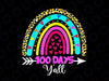 Leopard Rainbow 100 Days Y'all PNG, 100th Day Of School Teacher Png, 100 days png, Teacher Rainbow sublimation