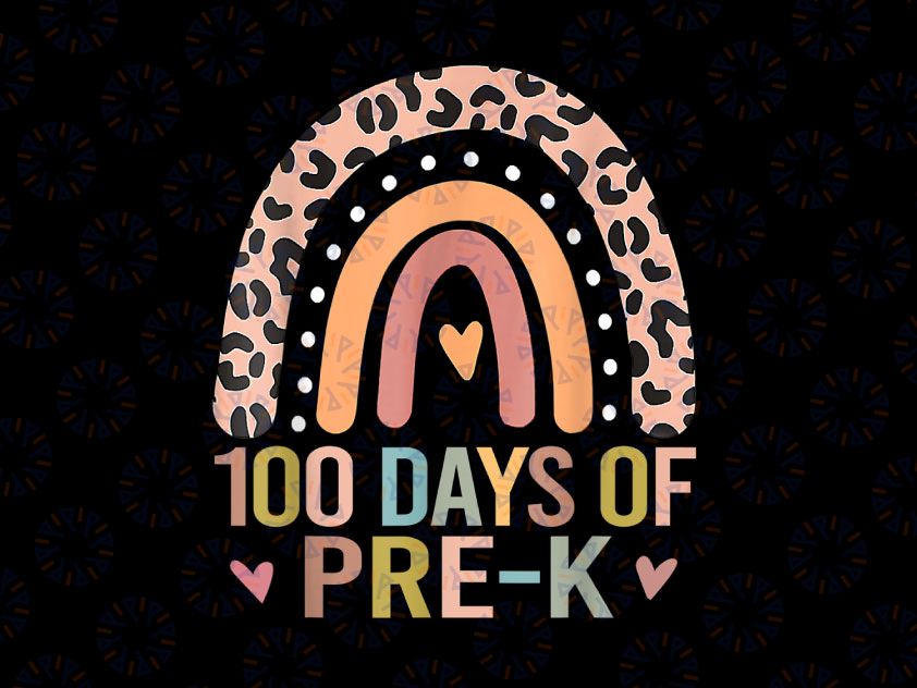 100 Days Of Pre-K School Teacher Smarter Rainbow PNG, Pre K Png, Prek Png, 100th Day of School Png, 100 Days Png, Teacher Png