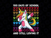 Dab 100 Days Of School PNG, Dabbing Unicorn Girl Png, 100th Magical Days Png, Unicorn Png, 100th Day Of School Celebration Png