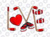 Funny Love Hockey Valentines Day Png, Hockey Is My Valentine Png, Hockey Heart Png Sublimation Design