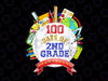 2nd Grade School Teacher Student Gift Png, 100th Day Of School Png, 100 Days of 2nd Grade PNG, Second Grade, 100th Day