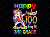 Dabbing Unicorn 100th Day Of School Png, 3rd Grade Girls Teacher Png, Cute Unicorn School Png, Unicorn 100 Days Png