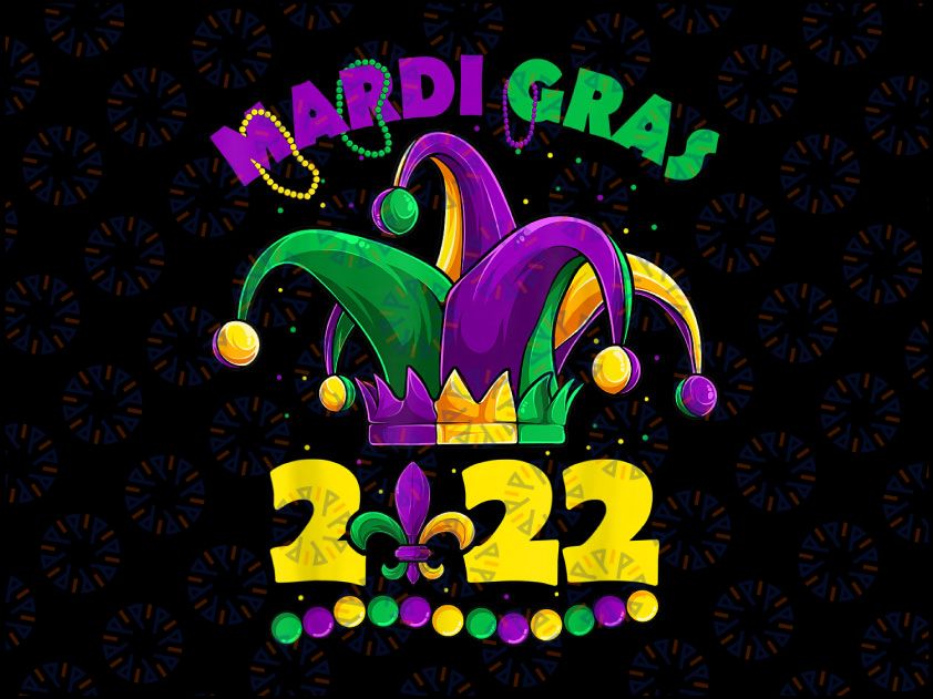 Mardi Gras 2022 PNG, Mardi Gras Sublimation PNG Design, Printable Art, Happy Mardi Gras, Fleur De Lis Sublimation