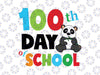 100th Day Of School Cute Panda Svg, School Svg, Panda Svg, 100th Days Svg, School 100 Days Design, Silhouette, Cricut