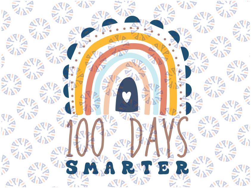 Kids 100 Days Smarter Svg, 100th Day of School Svg png, 100 Days of School SVG, 100th Day of School Svg png , Silhouette, Cricut, Cut File