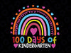 Happy 100th Day of Kindergarten Svg, Rainbow Svg, Happy 100 Days of School Svg, 100th Day Svg, Teacher Rainbow, Kids Silhouette Png Eps Dxf