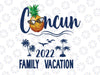 Cancun 2022 Mexico PNG, Pineapple Family Vacation Png, Cancun  Beach Png Mexico Summer Beach PNG