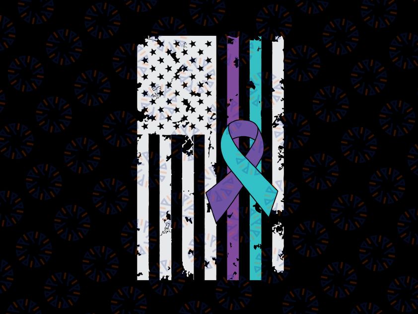 Suicide Prevention Awareness Ribbon American Flag, Suicide Loss Ribbon, Suicide Ribbon svg, Semicolon Cutting File, Silhouette